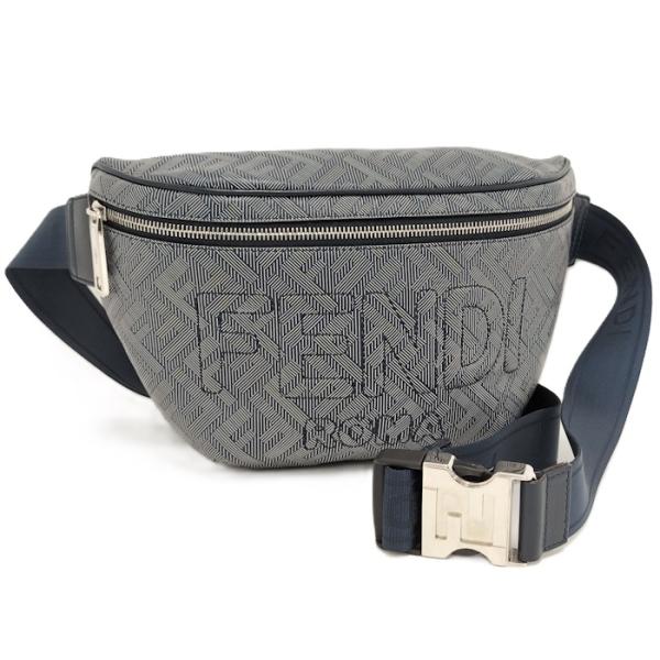 FENDI（フェンディ） ベルトバッグ PVC レザー ネイビー系 7VA562 : JJ