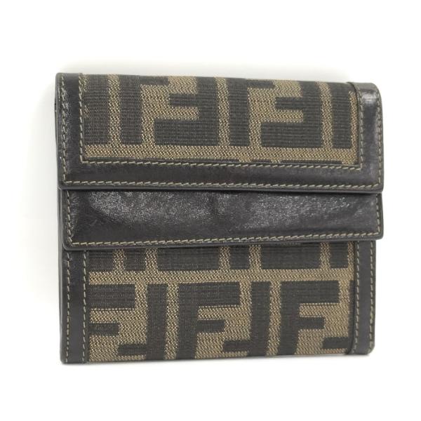 AJB09 フェンディ エフイズ ズッカ コンパクトウォレット
