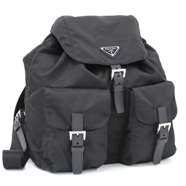 中古 プラダ ブラック リュックサック ナイロン ナイロン ブラック メンズバッグ 1bz811