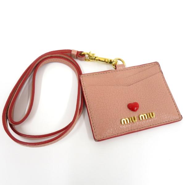 miu 【中古】MIUMIU マドラス ラブ カードケース パスケース miu 【中古】MIUMIU マドラス ラブ カードケース パスケース