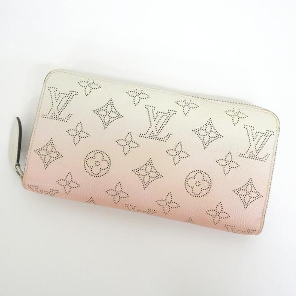 LOUIS VUITTON ルイヴィトン 長財布 マヒナ ホワイト×ピンク 