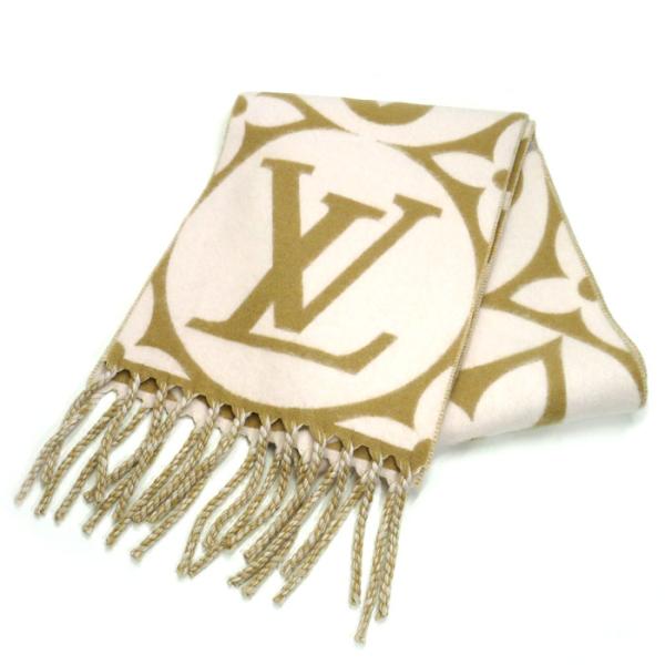 LOUIS VUITTON マフラー LV メダリオン フライト モード ウール 羊毛  