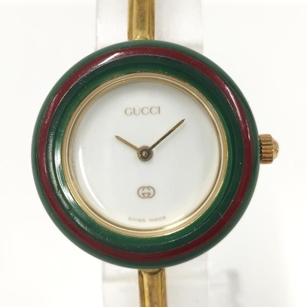 GUCCI 腕時計 バングルウォッチ チェンジベゼル クオーツ GP 11