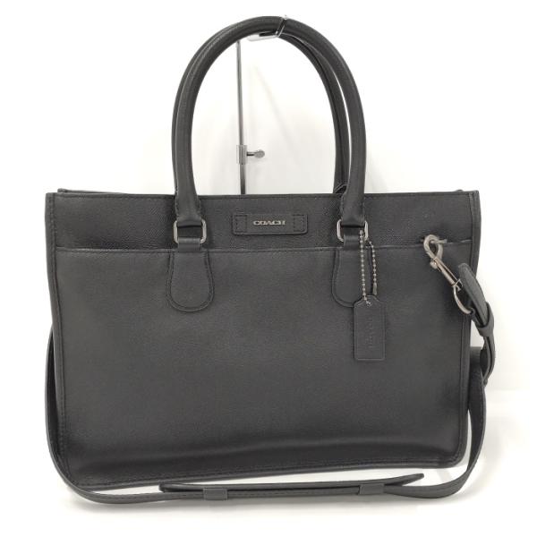COACH／2way レザー ハンドバッグ ブラック レザー COACH／2way ハンドバッグ ブラック