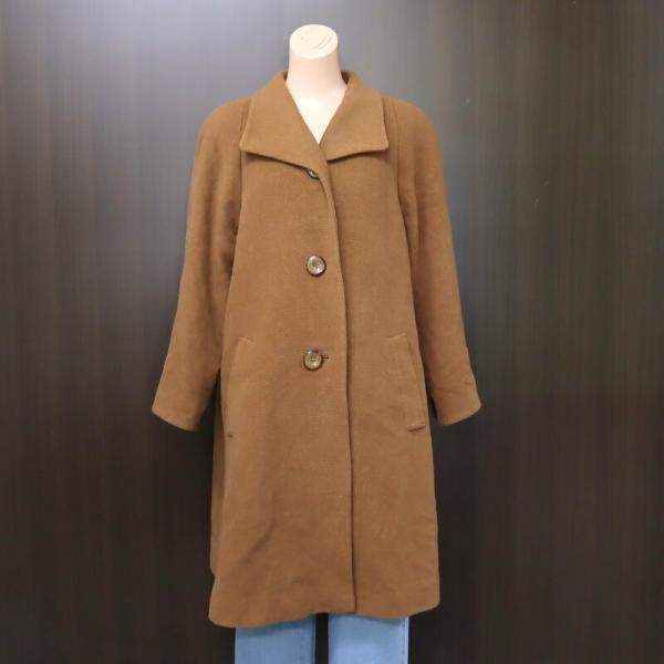 LEONARD FASHION レオナール ロングコート 毛×アンゴラ×絹