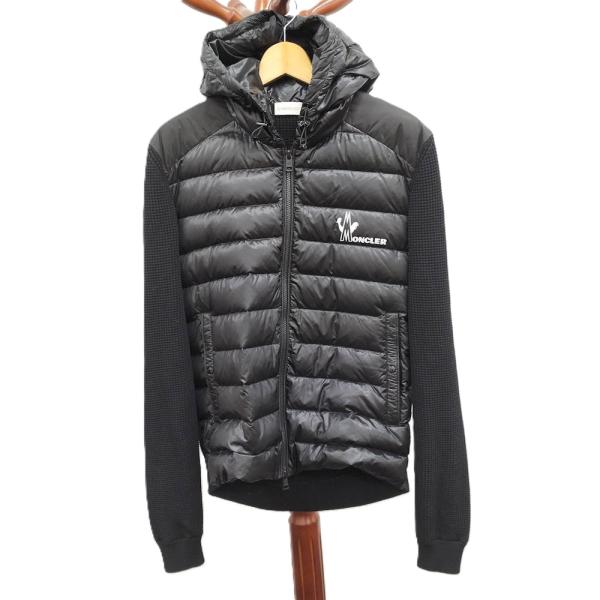モンクレール ダウンジャケット ブラック MONCLER（モンクレール） ライトニットダウンジャケット Mサイズ