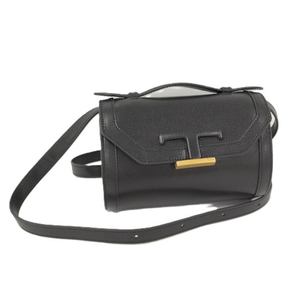 TOD'S Tタイムレス マイクロ ショルダーバッグ レザー ブラック : JJ