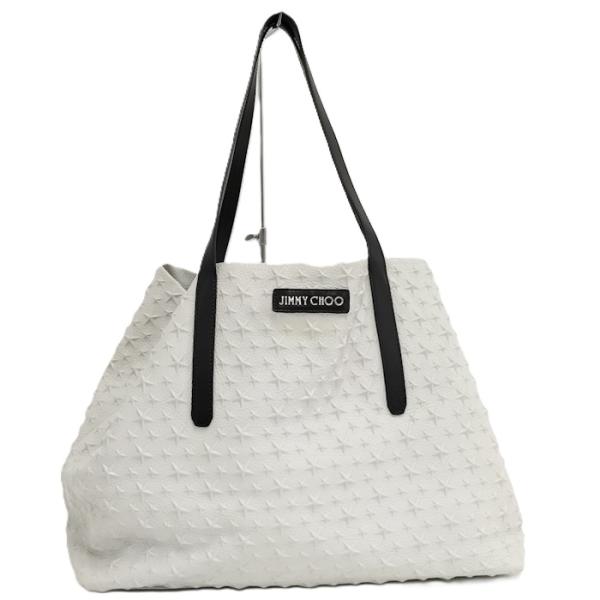 JIMMY CHOO ソフィア トートバッグ スター レザー ホワイトグレー : JJ 