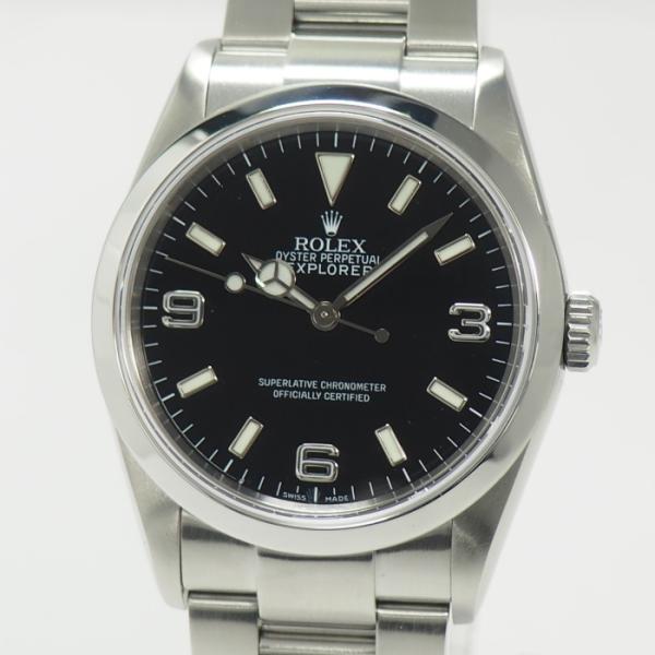Rページ ROLEX エクスプローラー1 自動巻き SS ブラック文字盤 Z番