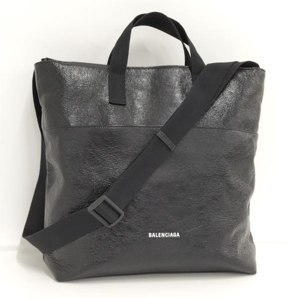 黒 トートバッグ レザー 【中古】BALENCIAGA