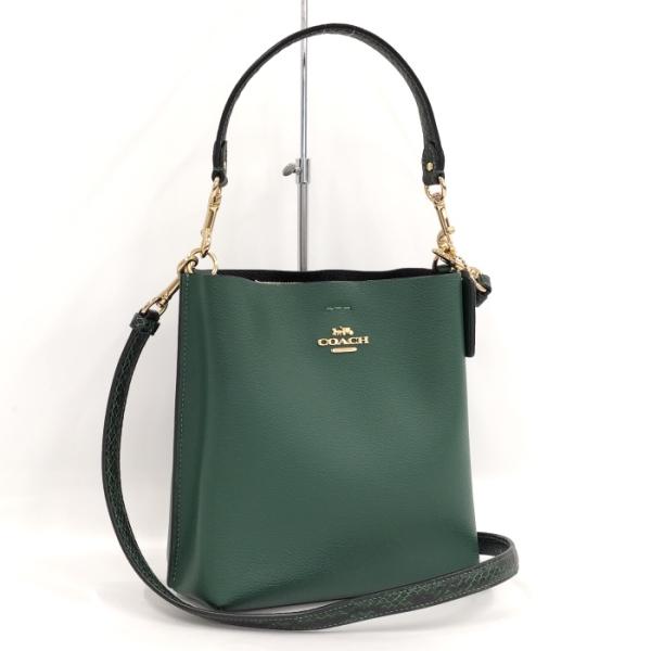 COACH 2WAY ショルダーバッグ レザー グリーン C8901 : JJ