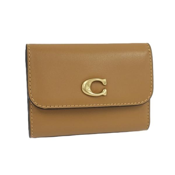 COACH（コーチ） 三つ折り財布 レザー ライトブラウン CZ111 : JJ