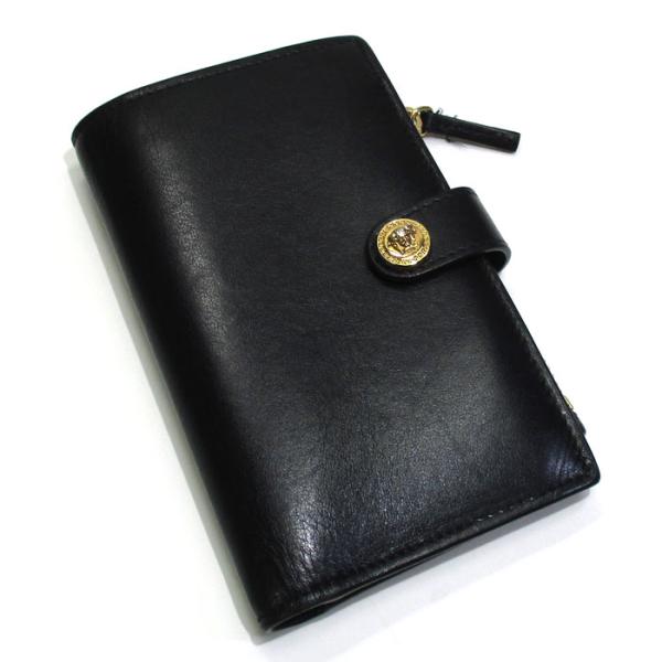 GIANNI VERSACE 2つ折り財布 ブラック メデューサ GIANNI VERSACE 【中古】VERSACE 二つ折り コンパクト財布