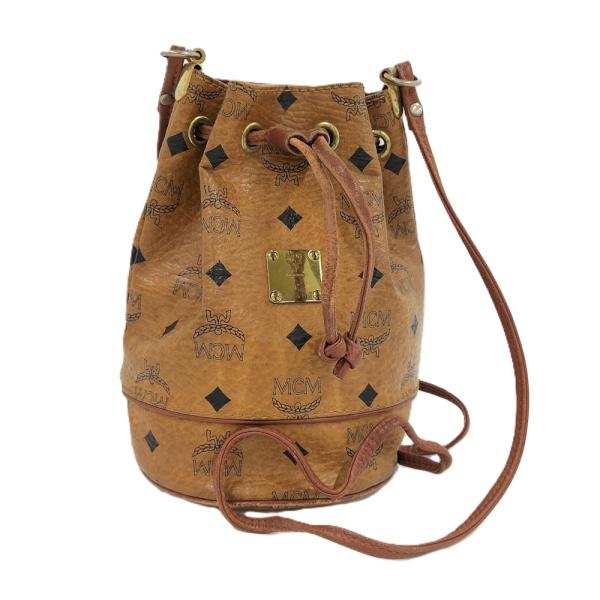 MCM ショルダーバッグ 巾着型 レザー