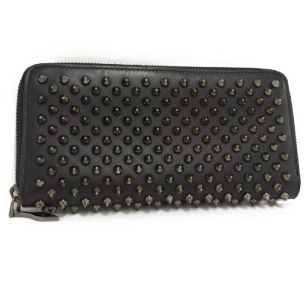 ✨美品✨クリスチャンルブタン　パネトーネ　長財布　ラウンドファスナー　ラバー　黒 Christian Louboutin ラウンドファスナー長財布 パネトーネ