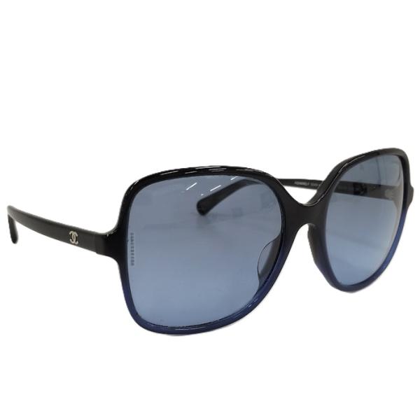 CHANEL サングラス ココマーク プラスチック ブラック系 5349-A
