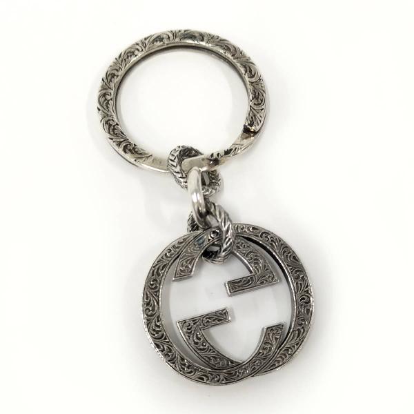 GUCCI グッチ インターロッキングG アラベスク キーホルダー シルバー GUCCI（グッチ） キーホルダー キーリング インターロッキングG