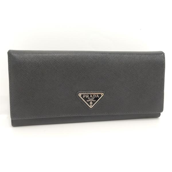 PRADA（プラダ） 二つ折り長財布 三角ロゴ サフィアーノレザー