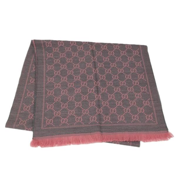 GUCCI（グッチ） マフラー GG柄 グレー系 ピンク系 : JJコレクション