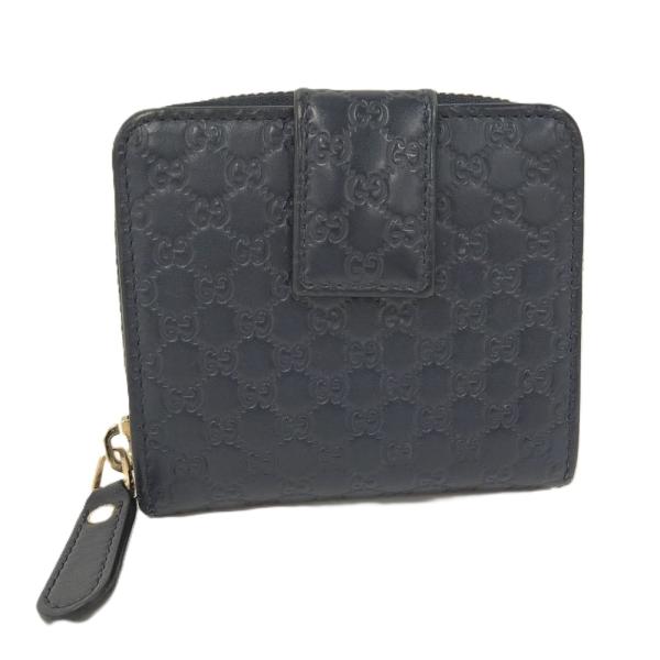 GUCCI（グッチ） 財布 グッチシマ レザー ネイビー 449395 : JJ
