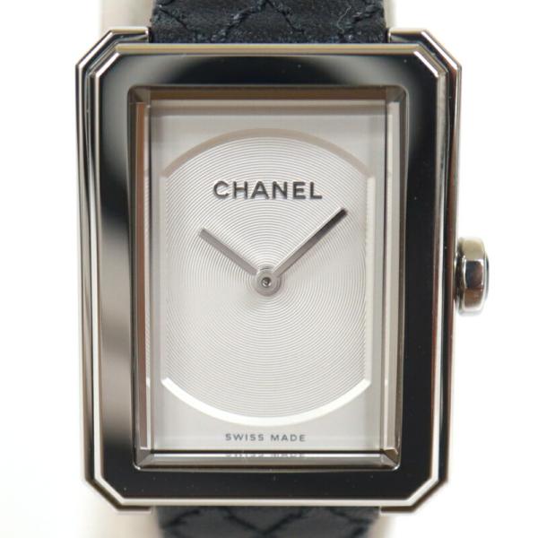 CHANEL シャネル ボーイフレンド スモールモデル 腕時計 QZ SS×レザー 