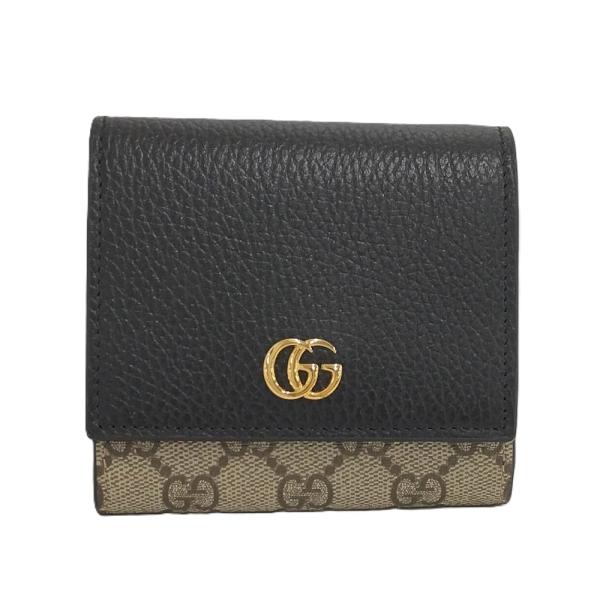 GUCCI グッチ マーモント 二つ折り財布 GGスプリーム レザー PVC GUCCI（グッチ） GUCCI GGマーモント 二つ折り財布 レザー PVC 742360