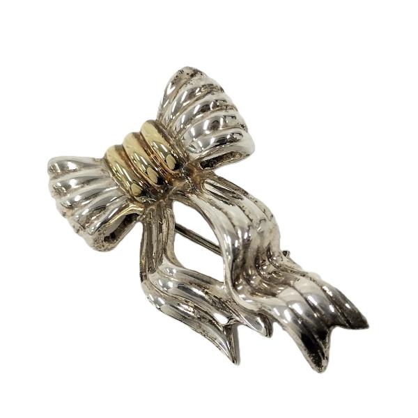 ティファニー ブローチ ピンバッチ シルバー 925 リボン アクセサリー 刻印 ティファニー ブローチ ピンバッチ シルバー 925 リボン