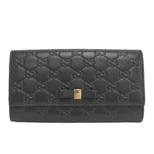 GUCCI（グッチ） 長財布 グッチシマ レザー ブラック 388679 : JJ