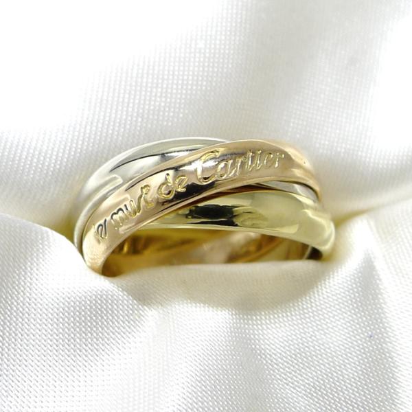 カルティエ　トリニティリング 750YG/WG/PG 50号(9.5号位) Cartier トリニティ リング 750YG WG PG K18YG スリーカラー