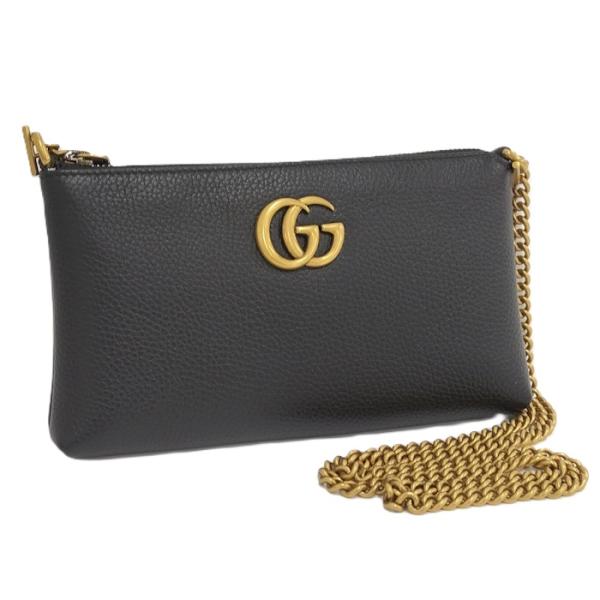 GUCCI/グッチ/新品未使用 チェーンショルダーバッグ　GG GUCCI チェーンショルダーバッグ レザー ブラック 779795 : JJ