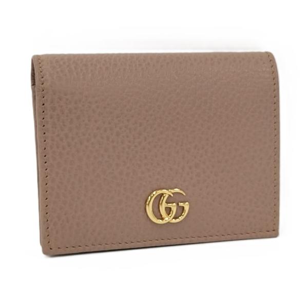GUCCI ピンクレザー二つ折り財布 グッチ 二つ折り財布 レディース GUCCI スクリプト ミニ