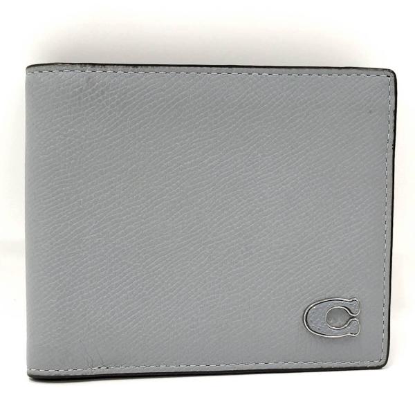 COACH 二つ折り財布 札入れ レザー ライトブルー M2344 COACH（コーチ） 二つ折り財布 札入れ レザー ライトブルー M2344 : JJ