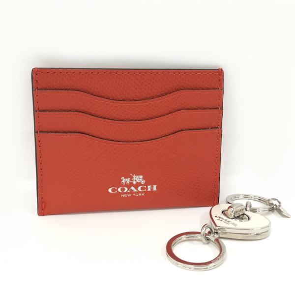 COACH（コーチ） カードケース キーリング セット レザー メタル