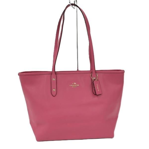 ムフ　美品　COACH トートバッグ ピンク COACH（コーチ） トートバッグ レザー ピンク F37785 : JJコレクション