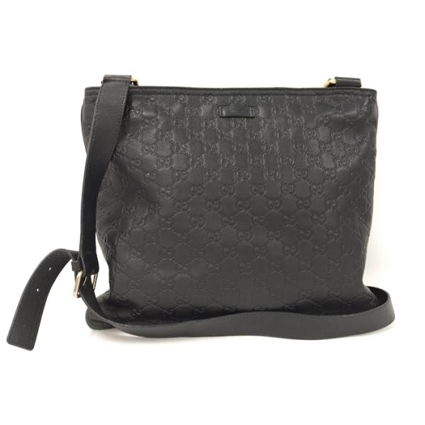 GUCCI（グッチ） ショルダーバッグ グッチシマ レザー ブラック 201446