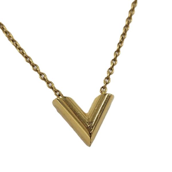 LOUIS VUITTON ネックレス 金メッキ LOUIS VUITTON エセンシャルV ネックレス メッキ ゴールド
