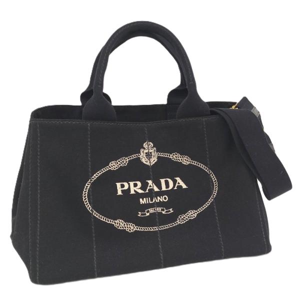 PRADA（プラダ） カナパ 2WAYトートバッグ キャンバス ブラック