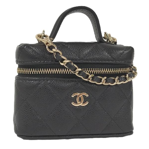 CHANEL（シャネル） ミニバッグチャーム ブラック レザー : JJ