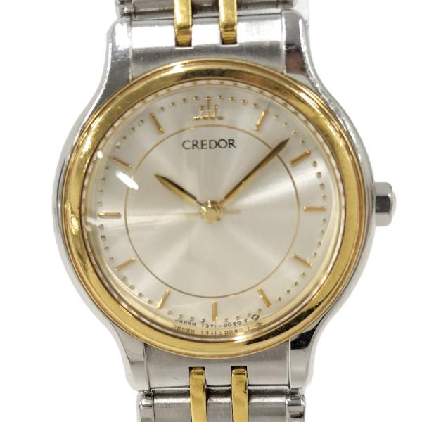 Credor YG SS コンビネーション　クォーツ SEIKO（セイコー） 腕時計 クレドール SS×YG クオーツ シルバー文字盤
