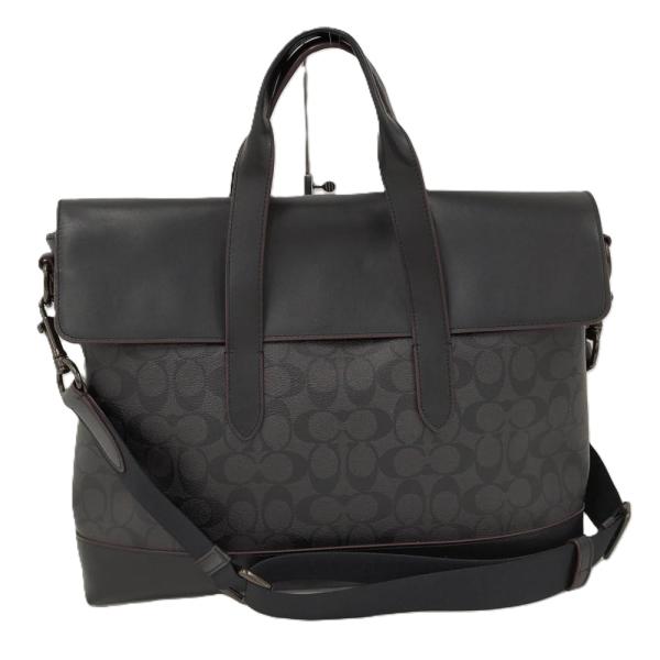 コーチ　ビジネスバッグ　2way　シグネチャー　レザー　ブラック　F70455 COACH（コーチ） COACH 2WAYショルダー ビジネスバッグ シグネチャー