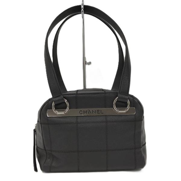 CHANEL（シャネル） ミニボストンバッグ チョコバー キャビアスキン