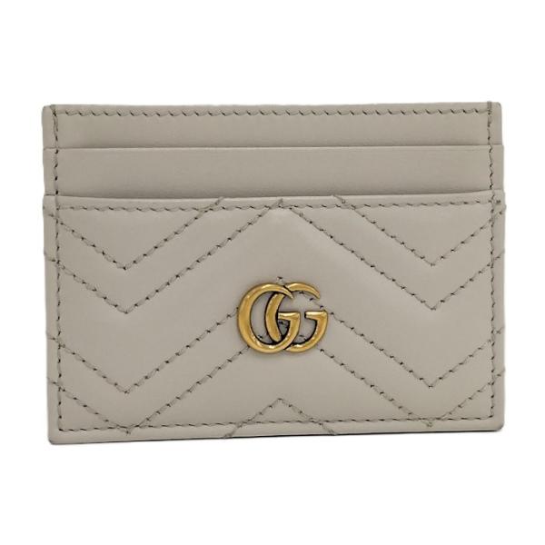 GUCCI（グッチ） カードケース GGマーモント レザー グレー 443127