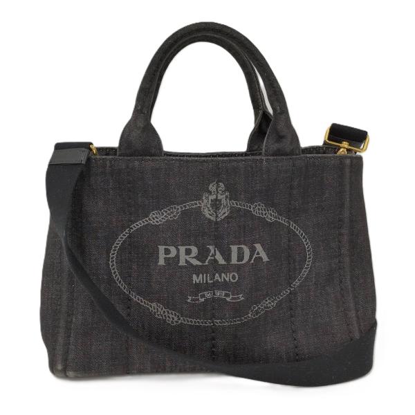 PRADA（プラダ） カナパ 2WAYバッグ キャンバス ブラック : JJ