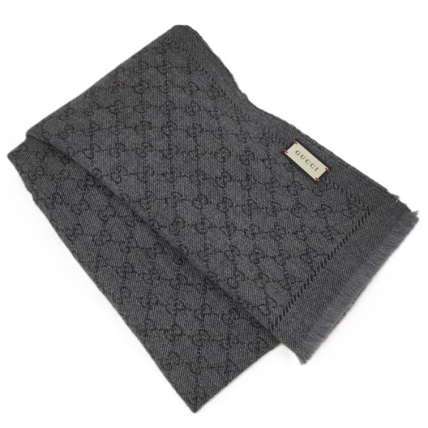 GUCCI（グッチ） マフラー グッチシマ ウール100％ グレー系 402093