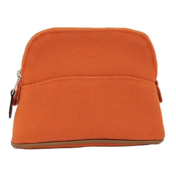 HERMES（エルメス） ボリードポーチ16 ミニミニ キャンバス オレンジ系