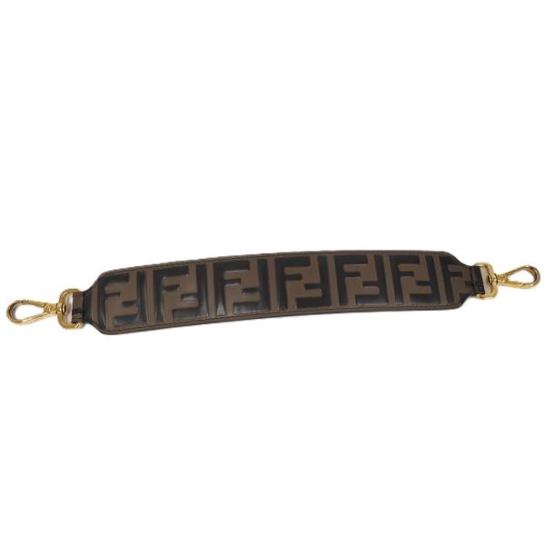 FENDI（フェンディ） ミニストラップ ユー ズッカ柄 レザー ブラウン
