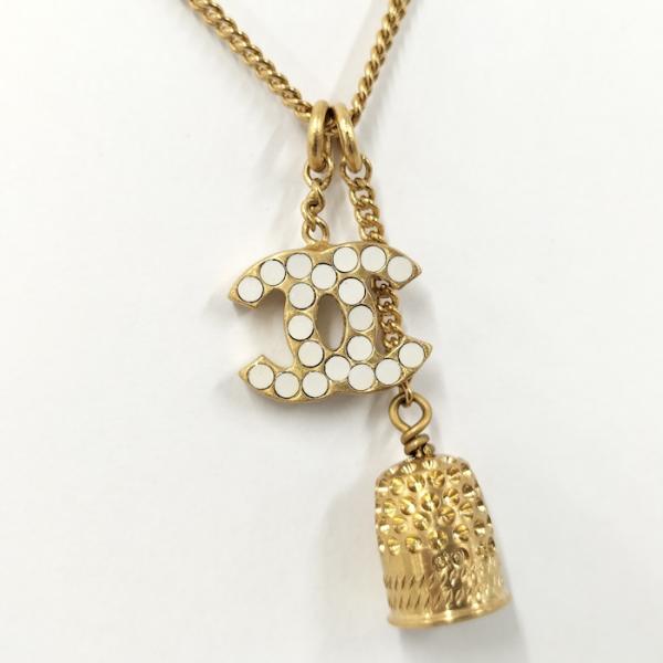 CHANEL ネックレス ココマーク ベルモチーフ メッキ ゴールド
