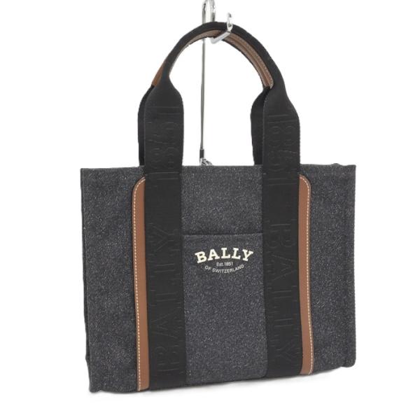バリートートバッグ　美品！ Bally（バリー） トートバッグ デニム ブラック : JJコレクション