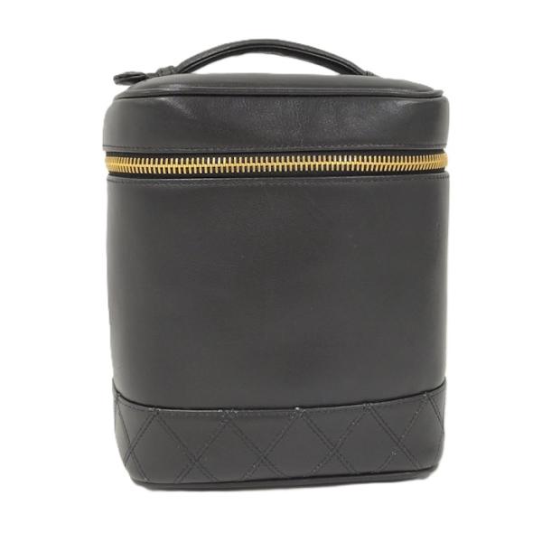 シャネル ビコローレ バニティ ココマーク ブラック 化粧ポーチ ラムスキン 黒 CHANEL（シャネル） バニティポーチ ビコローレ ココマーク ラムスキン
