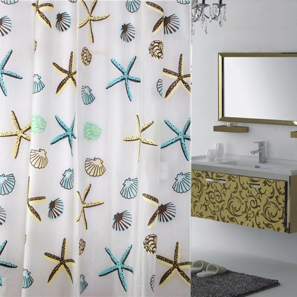 シャワーカーテン 防水防カビ加工 カーテンリング付属 貝とヒトデ オシャレなシャワーカーテン キッチン リビング トイレ 子供部屋 間仕切り 収納棚の目隠し Buyee Buyee Japanese Proxy Service Buy From Japan Bot Online